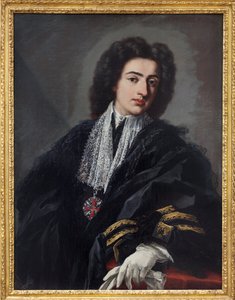 Portrét Carla Albaniho. Obraz Pier Leone Ghezzi (1674-1755), olej na plátně, kolem roku 1708. V italském 18. století. Staatsgalerie, Stuttgart (Německo). od Pier Leone Ghezzi