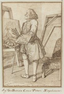 Signore Sebastiano Conca, neapolský malíř (Signore Sebastiano Conca, neapolský malíř) od Pier Leone Ghezzi