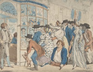 Caricature Shop of Piercy Roberts, 28 Middle Row, Holborn, 1801.