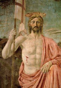 Vzkříšený Kristus (nástěnná malba) od Piero della Francesca