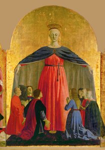 Svatá Marie "della Misericordia", ústřední část poliptichu namalovaného pro "Confratelli della Misericordia". od Piero della Francesca