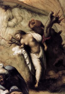 Andromede doručil Persee, detail (1510, olej na plátně) od Piero di Cosimo