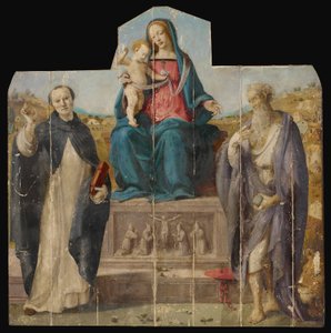 Panna a dítě se svatými Vincentem Ferrerem a Jeronýmem od Piero di Cosimo