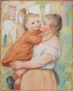 Laundress a její dítě (Aline a Pierre) od Pierre-Auguste Renoir