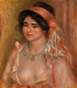 Žena s černými vlasy (Mladá žena s černými vlasy, busta) od Pierre-Auguste Renoir