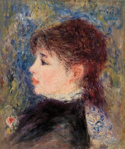 Mladá žena s Rose od Pierre-Auguste Renoir