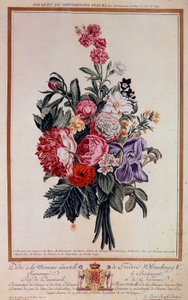 Kytice květin melanž Litografie od Pierra Josepha od Pierre Joseph Buchoz