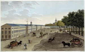 Pohled na novou galerii přírodovědného kabinetu Jardin des Plantes - v „“Vues de Paris““ od Courvoisier