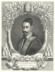 Papež Alexander VII (rytina) od Pierre (after) Mignard