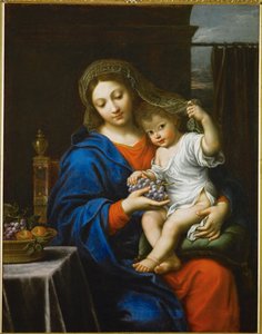 La vierge a la grappe - Madona s hroznem ... od Pierre (follower of) Mignard