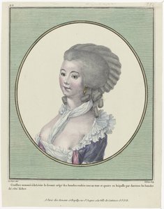 Gallerie des Modes et Costumes Français, 1781, oo 221: Coeffure pojmenované po Levitovi (...)