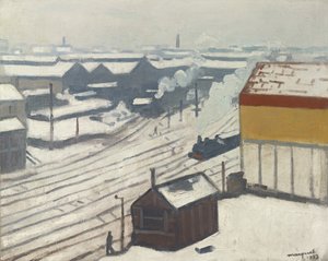 Gare Montparnasse ve sněhu, 1913 od Albert Marquet