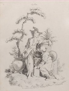 Země, ze Čtyř živlů, 1738-49. od Pierre Alexandre Aveline