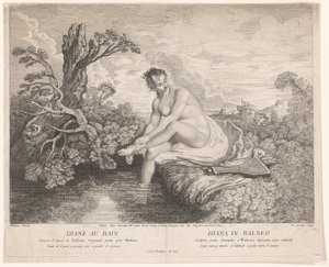 Het špatná van Diana Diane au bain / Diana v balneu (titul na objektu) od Pierre Alexandre Aveline