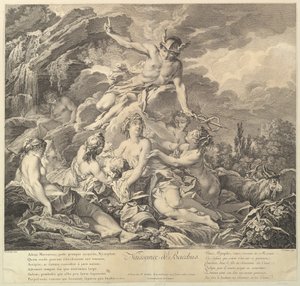 Naissance de Bacchus Narození Baccha, 18. století.