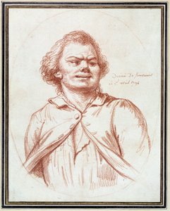 Francouzská revoluce: „“ portrét Georgese Jacquese Dantona (1759-1794) vede k mukám“ Kresba a la sanguine připisovaná Pierru Willeovi (1748-1821)
