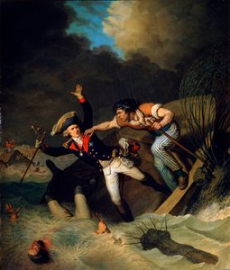 Smrt vévody Leopolda z Brunswicku během povodně v Brunswicku, Německo, 1785