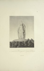 Summit of the Mountain of Organos, Actopan, rytina Bouquet, ilustrace z „Pohledy na Kordillery a památky domorodých národů Ameriky“ od Alexandra von Humboldta a Aime Bonpland od Pierre Antoine (after) Marchais