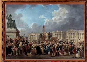 Poprava, Place de la Revolution od Pierre Antoine Demachy