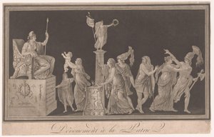 Alegorie oddanosti Francii Dévouement à la Patrie (název na objektu) od Pierre Antoine Demachy