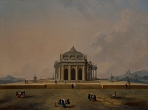 Fantastické architektonické studie s postavami od Pierre Antoine Demachy