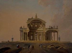 Fantastické architektonické studie s postavami od Pierre Antoine Demachy