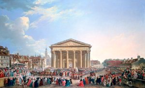 Obřad v Novém kostele St Genevieve, 1765 od Pierre Antoine de Machy