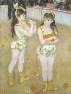 Akrobati v Cirque Fernando, Francisca a Angelina Wartenbergovi, 1879 od Pierre Auguste Renoir