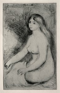 sedící koupající od Pierre Auguste Renoir