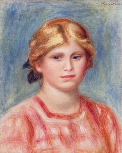 Busta ženy s růžovou halenkou, 1905 od Pierre Auguste Renoir