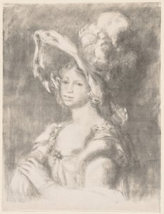 Busta mladé dívky (Mlle. Dieterle) od Pierre Auguste Renoir