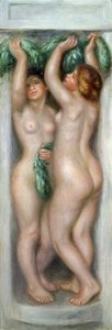 Caryatids, cca 1910 (olej na panelu) od Pierre Auguste Renoir