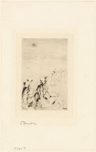 Děti na pláži, Berneval od Pierre Auguste Renoir
