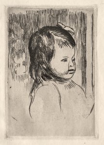 Busta dítěte, otočená doprava od Pierre Auguste Renoir