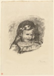 Claude Renoir, hlava skloněná od Pierre Auguste Renoir