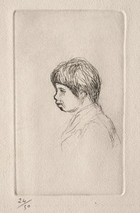 Claude Renoir, profil. od Pierre Auguste Renoir
