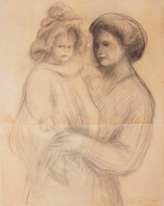 Claude Renoir v náručí své sestry Renee Jolivet; Claude Renoir v náručí své sestry, Renee Jolivet, 1903 od Pierre Auguste Renoir