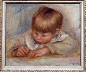 Coco spisovatel Malba od Pierra Auguste Renoira (1841-1919). 1906. Rozm. 0,29 x 0,37 m. Lyon, Muzeum výtvarných umění od Pierre Auguste Renoir