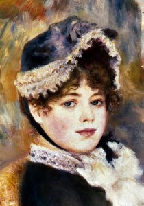 Detail ""Na pláži""". Obraz Pierre Auguste Renoir (Pierre-Auguste od Pierre Auguste Renoir