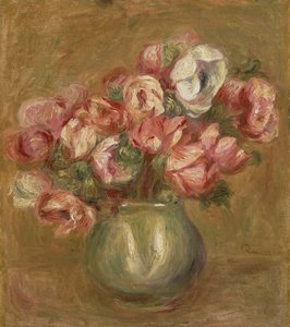 Květiny v zelené váze, 1906 od Pierre Auguste Renoir