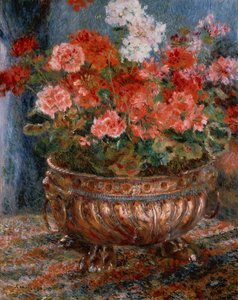 Muškáty v měděné pánvi od Pierre Auguste Renoir