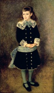 Dívka s modrou šerpou, konec 19. začátek 20. století od Pierre Auguste Renoir