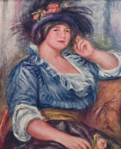 Dívka s růží, 1913, 1923 od Pierre Auguste Renoir