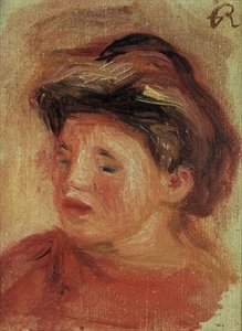 Hlava mladé dívky od Pierre Auguste Renoir