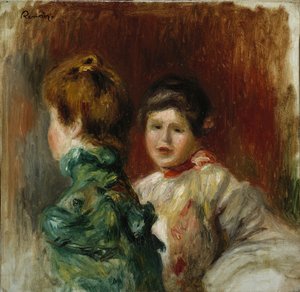 Hlavy dvou žen, kolem roku 1895 (olej na plátně) od Pierre Auguste Renoir