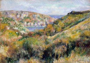 Kopce kolem zálivu Moulin Huet, Guernsey, 1883. od Pierre Auguste Renoir