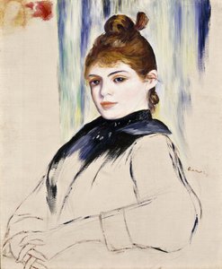 Mladá dívka s drdolem ve vlasech, 1882 od Pierre Auguste Renoir