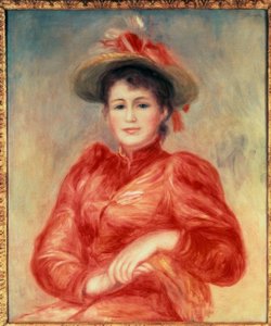 Mladá žena s červeným živůtkem od Pierre Auguste Renoir