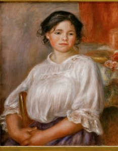 Jeune fille assise (olej na plátně) od Pierre Auguste Renoir
