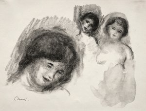 Kámen se třemi náčrty. od Pierre Auguste Renoir